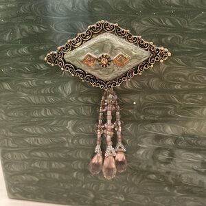 Vintage Mike & Ally Luxury Enamel and Crystal Tissue Box Cover